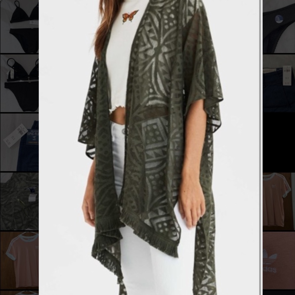 american eagle maxi kimono
